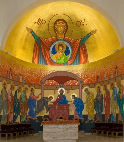 Nástenná freska - Farnosť Svidník Chrám Božej Múdrosti 2005